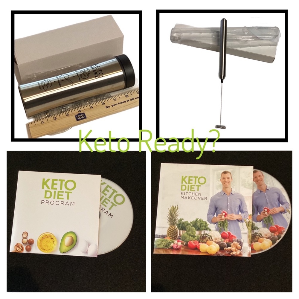 NEW Keto Starter Kit Set Diet 2 CDs Immersion Blender & Thermos Dr Axe